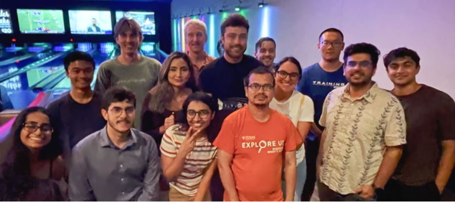 Ekker Lab team outing at a bowling alley